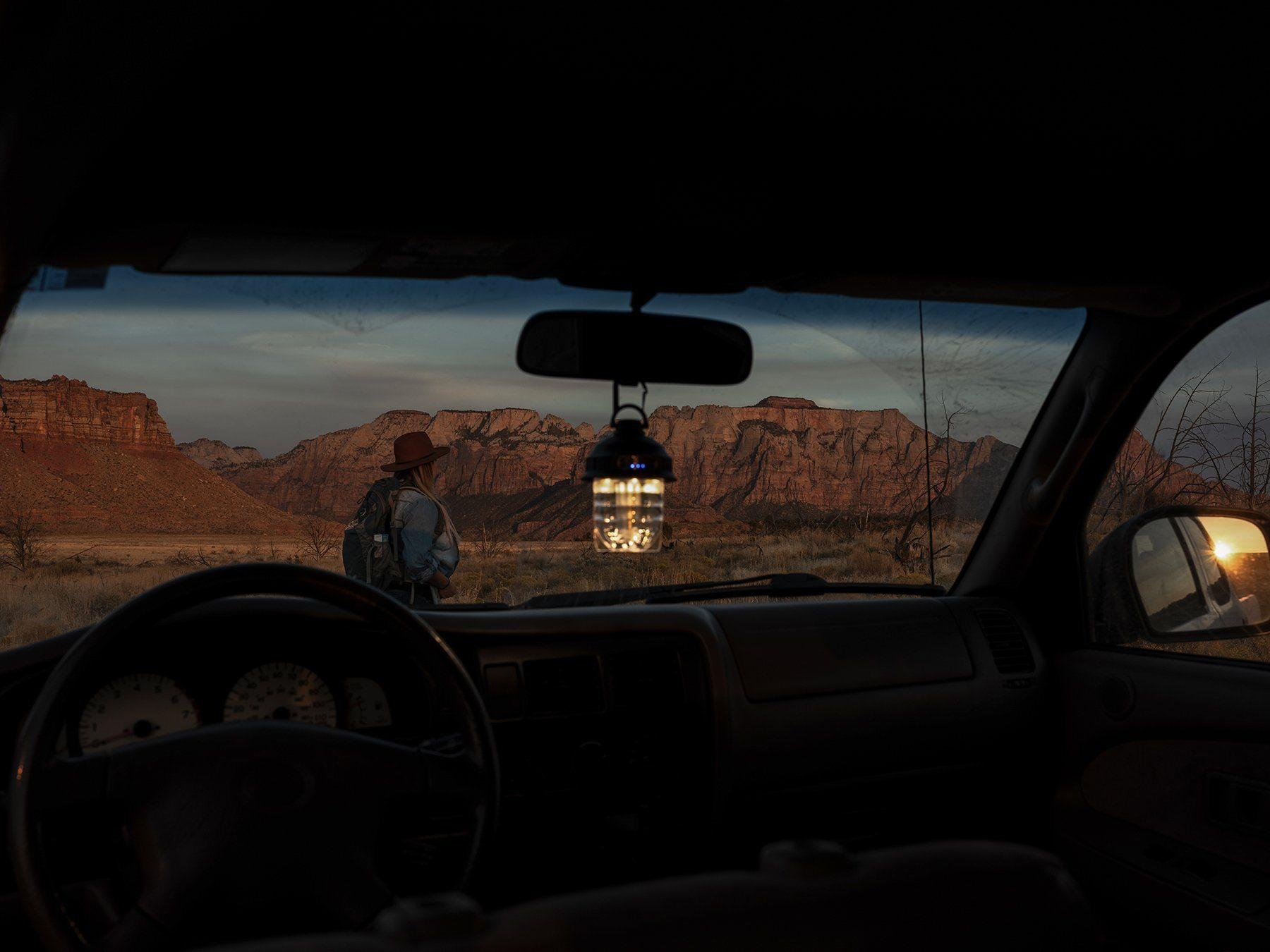 BAREBONES LIVING Beacon Hanging Lantern OD Green