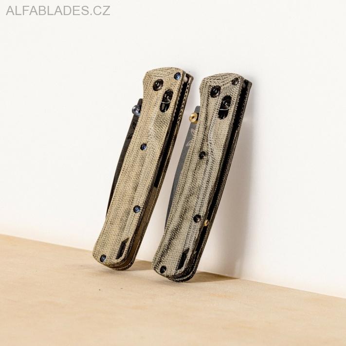 FLYTANIUM Benchmade Crossfade Bugout Scales Canvas Micarta Black