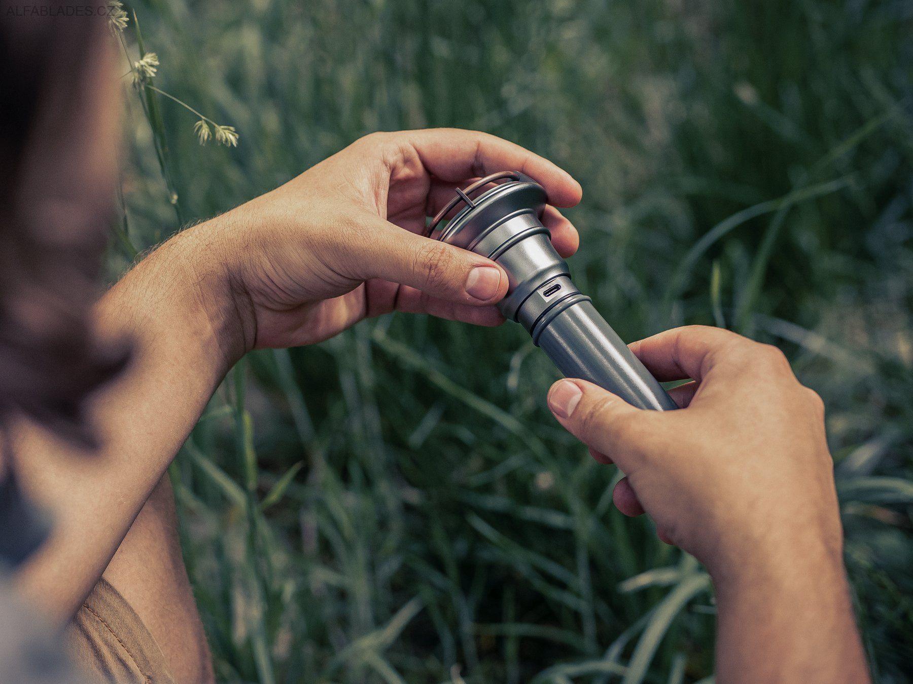 BAREBONES LIVING Vintage Flashlight Grey