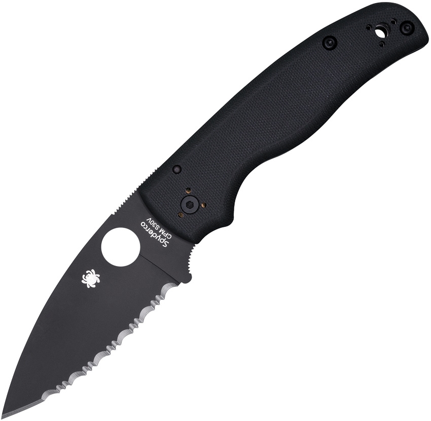 SPYDERCO Shaman Black DLC Serrated