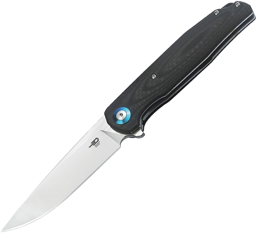 BESTECH KNIVES Ascot CF,Black G-10 /Satin