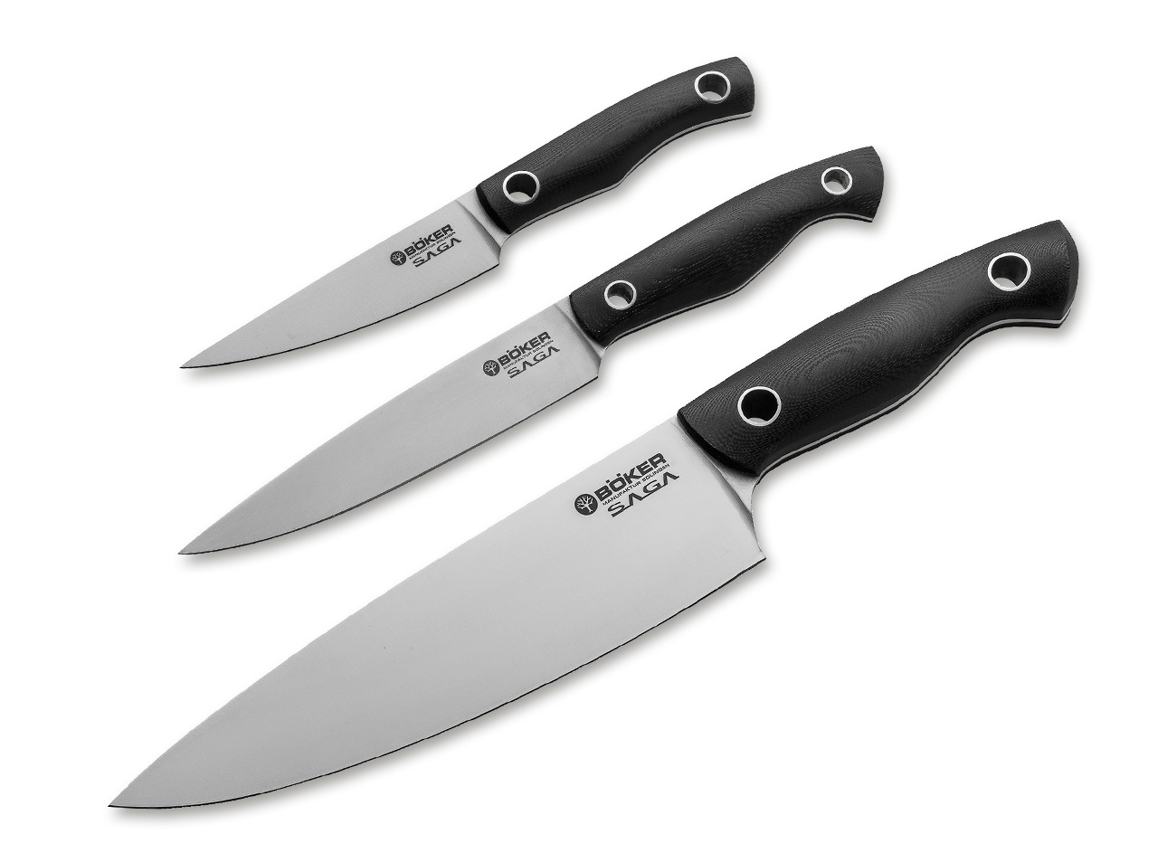 BÖKER Saga G-10 Satin Knife Set 