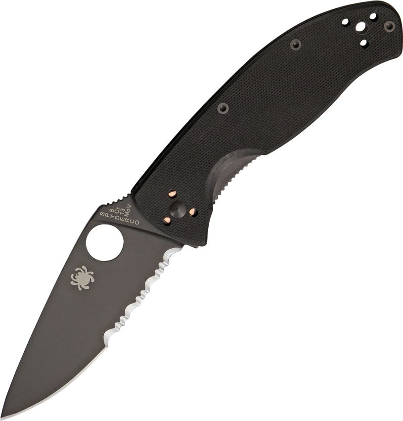 SPYDERCO Tenacious G-10 Black Serrated
