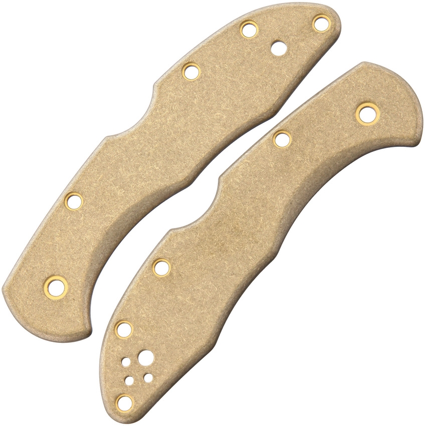 FLYTANIUM Spyderco Delica Scales Brass