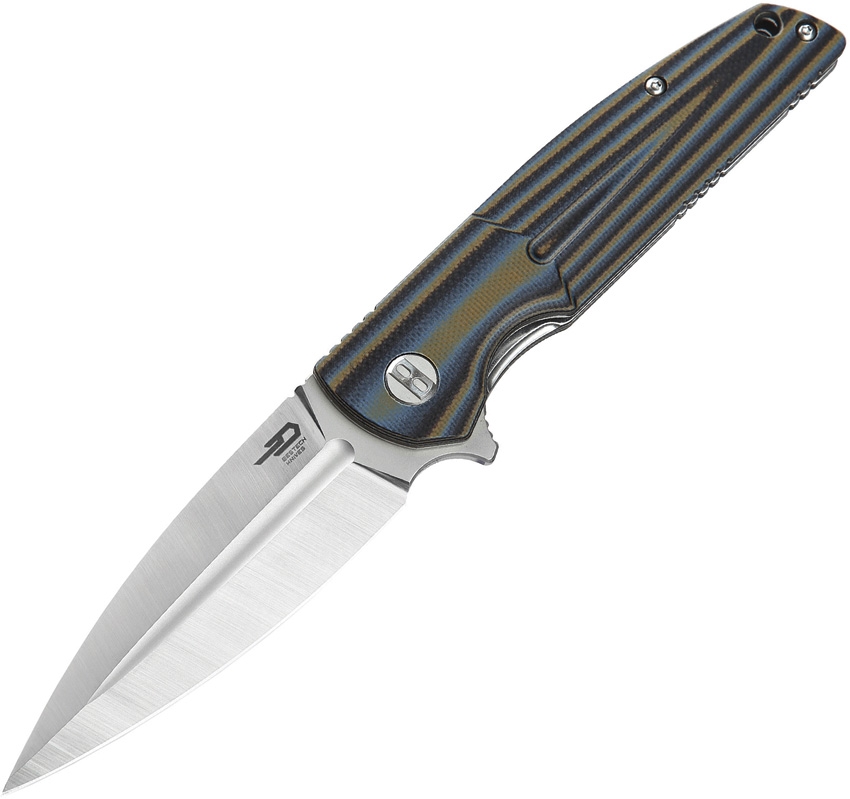 BESTECH KNIVES Fin Blue Multicolor/Satin