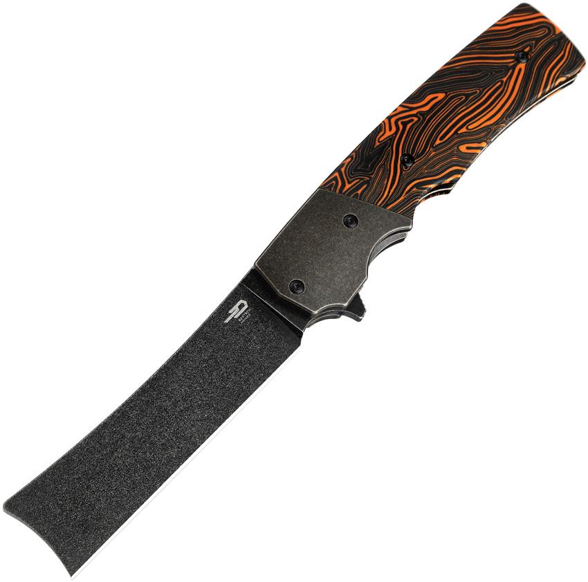 BESTECH KNIVES Spanish Tip Black/Orange G-10