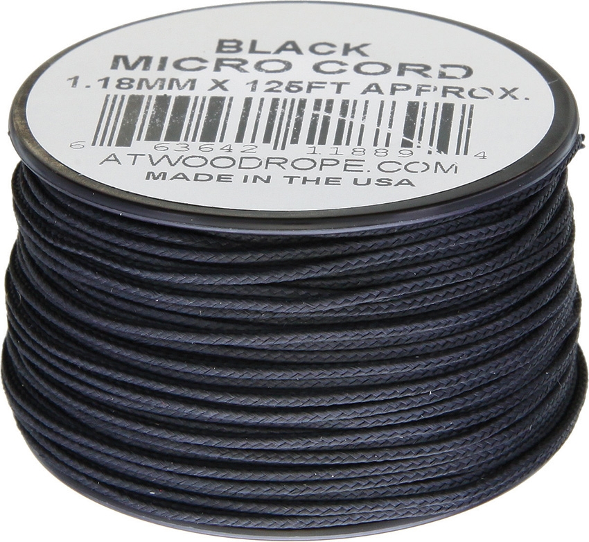 Microcord Black 125ft (38,1m)