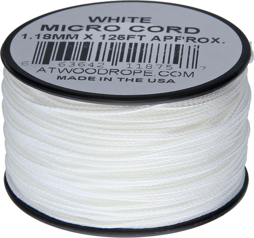Microcord White 125ft (38,1m)