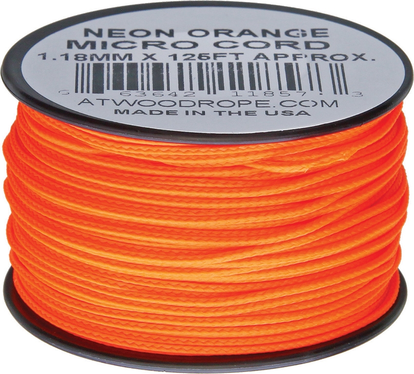 Microcord Neon Orange 125ft (38,1m)