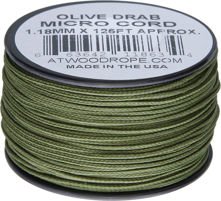 Microcord Olive Drab 125ft (38,1m)