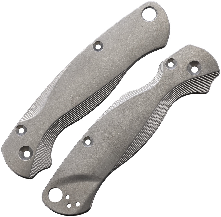 FLYTANIUM Spyderco Lotus Paramilitary 2 Scales Titanium Blasted