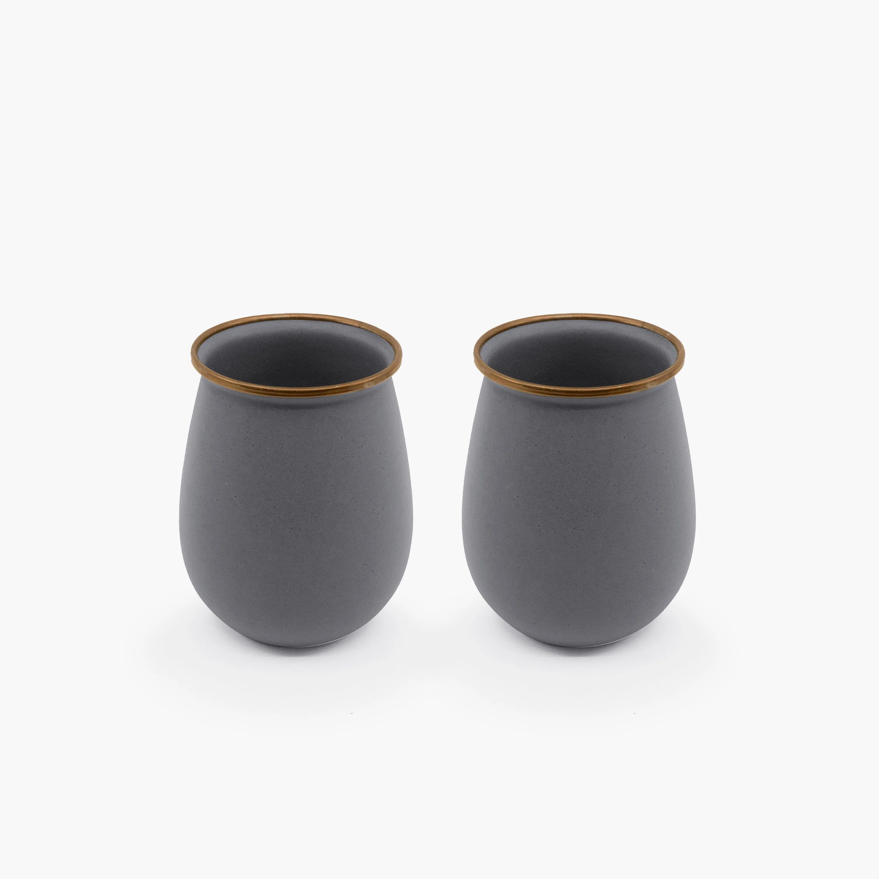 BAREBONES LIVING Enamel Tumbler Set 2ks. Slate Gray