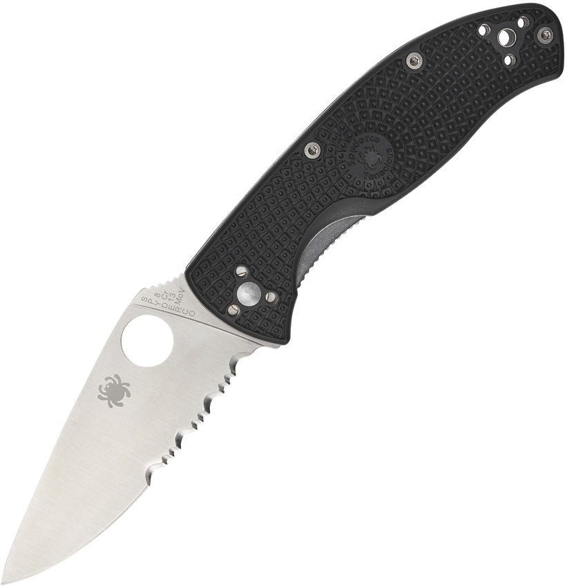 SPYDERCO Tenacious LW 50/50 Serrated Satin/Black
