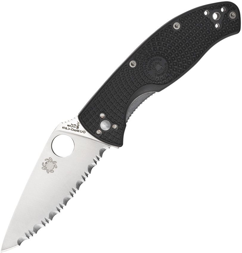 SPYDERCO Tenacious  LW Full Serrated Satin/Black
