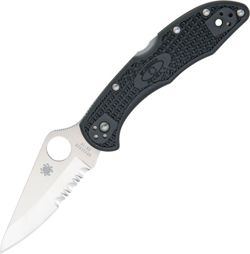 SPYDERCO Delica 4 50/50 Serrated Satin/Black