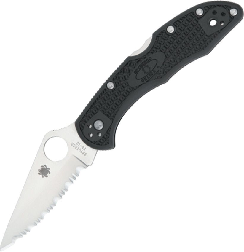 SPYDERCO Delica 4 Full Serrated Satin/Black