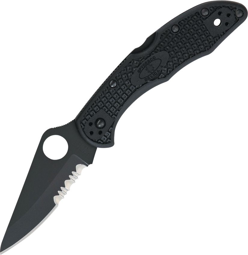 SPYDERCO Delica 4 50/50 Serrated Black/Black