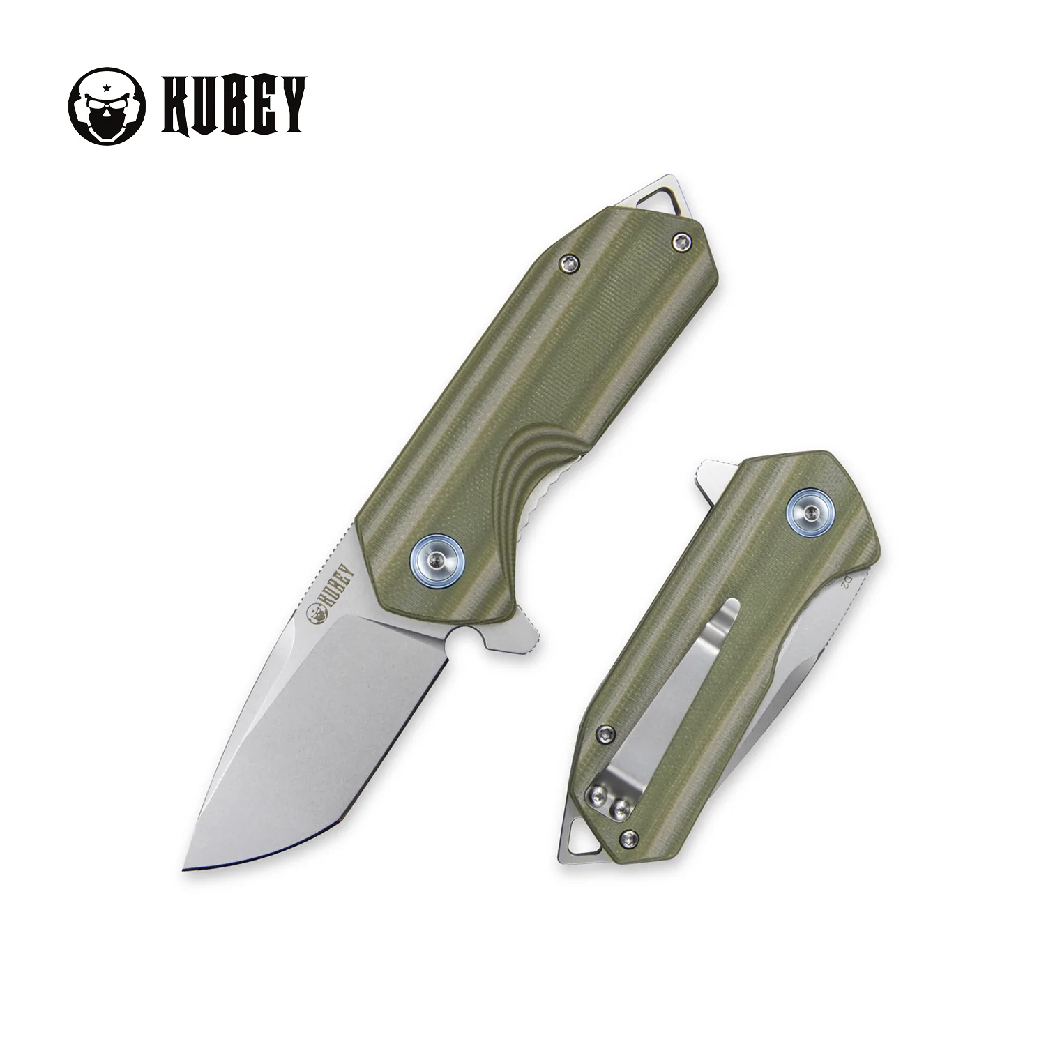 KUBEY Campe Bead Blast/Striped Green