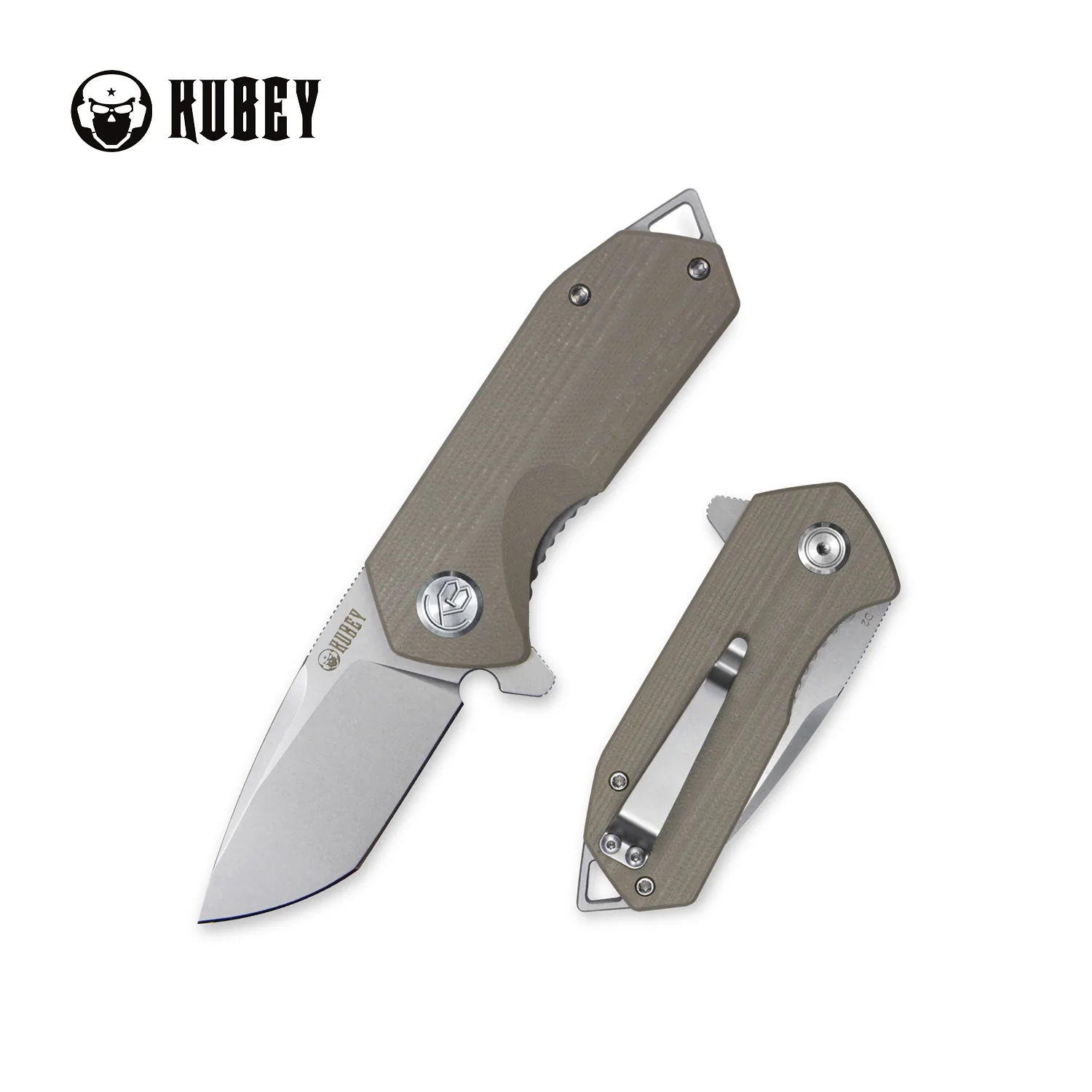 KUBEY Campe Bead Blast/Striped Khaki