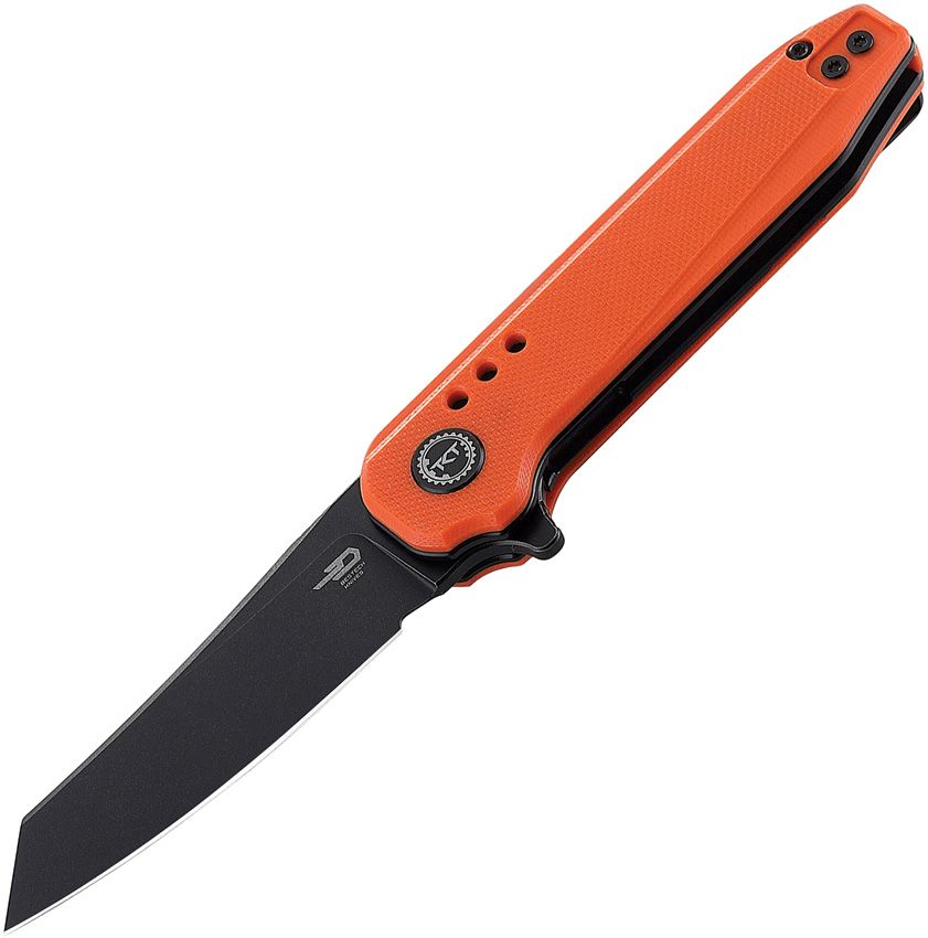 BESTECH KNIVES Syntax Tanto BW/Orange G-10