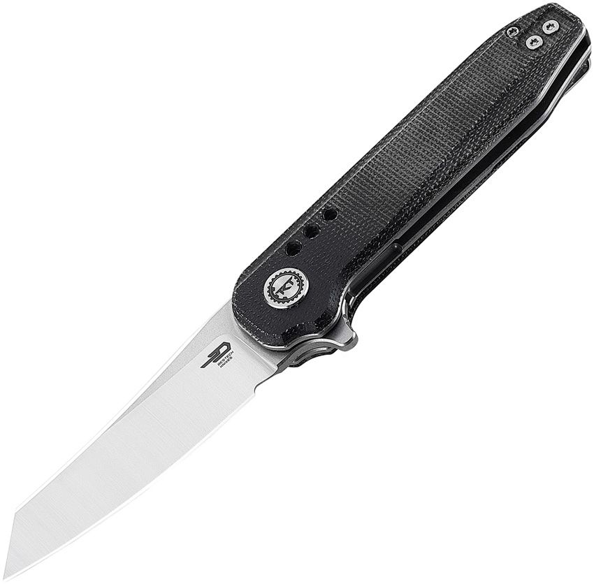 BESTECH KNIVES Syntax Tanto Satin/Black Micarta