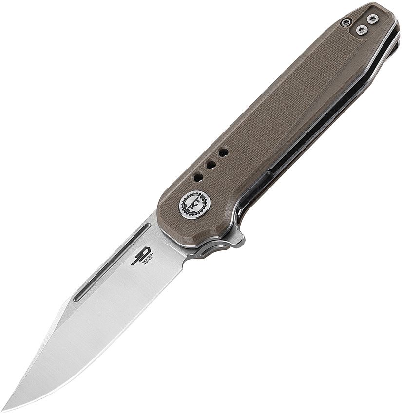 BESTECH KNIVES Syntax ClipPoint Satin/Beige G-10
