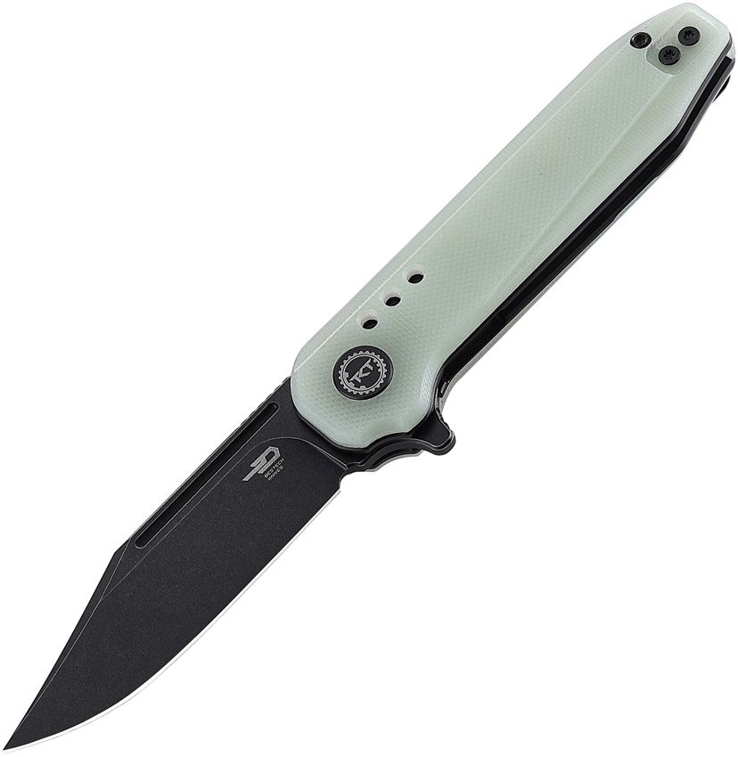 BESTECH KNIVES Syntax ClipPoint BW/Jade G-10