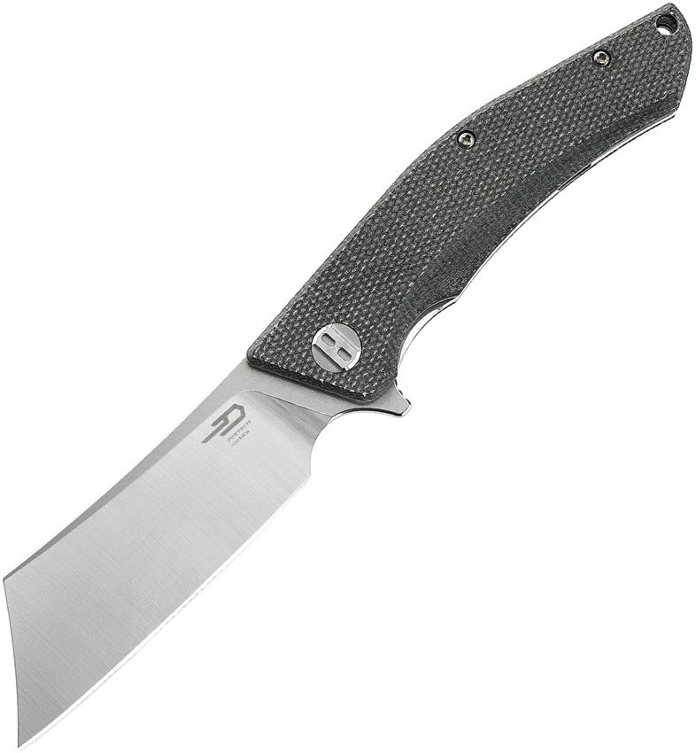 BESTECH KNIVES Cubis Satin/Black Micarta