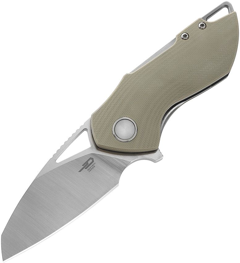 BESTECH KNIVES Riverstone Satin/Champagne G-10 