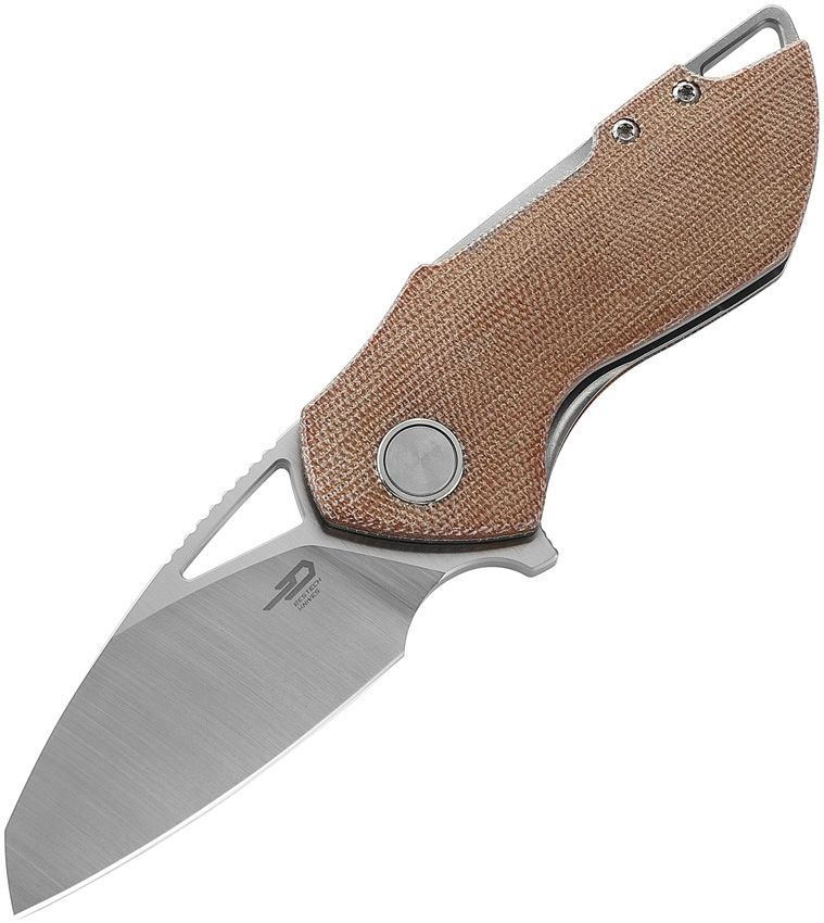 BESTECH KNIVES Riverstone Satin/Natural Micarta 