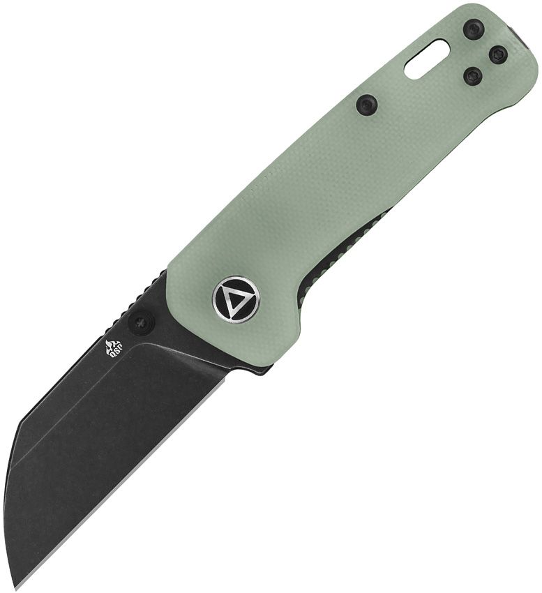 QSP Mini Penguin G-10 Jade/BW Sandvik 14C28N