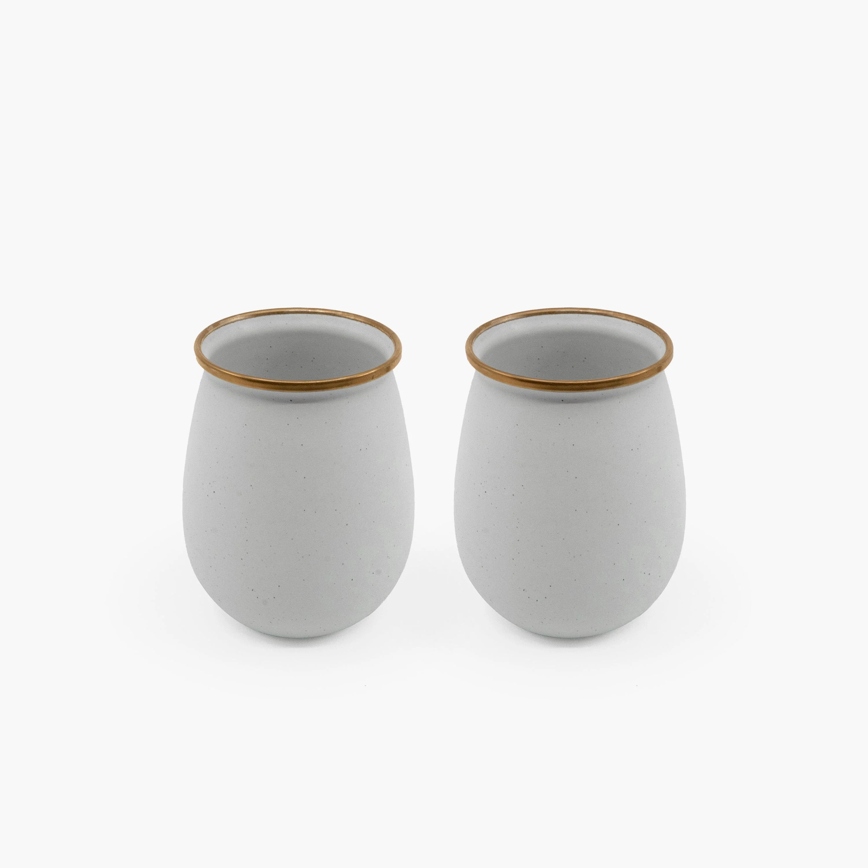 BAREBONES LIVING Enamel Tumbler Set 2ks. Eggshell