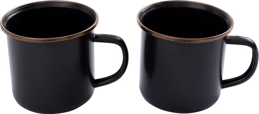 BAREBONES LIVING Enamel Cup Set 2ks. Charcoal
