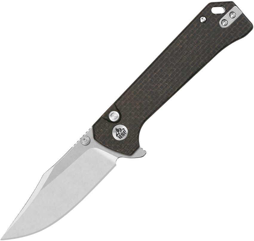 QSP Grebe ClipPoint Brown Micarta/SW
