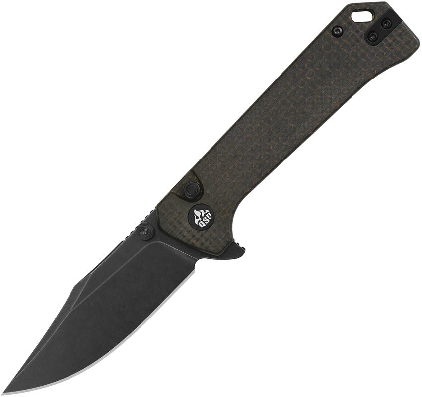 QSP Grebe ClipPoint Brown Micarta/BW