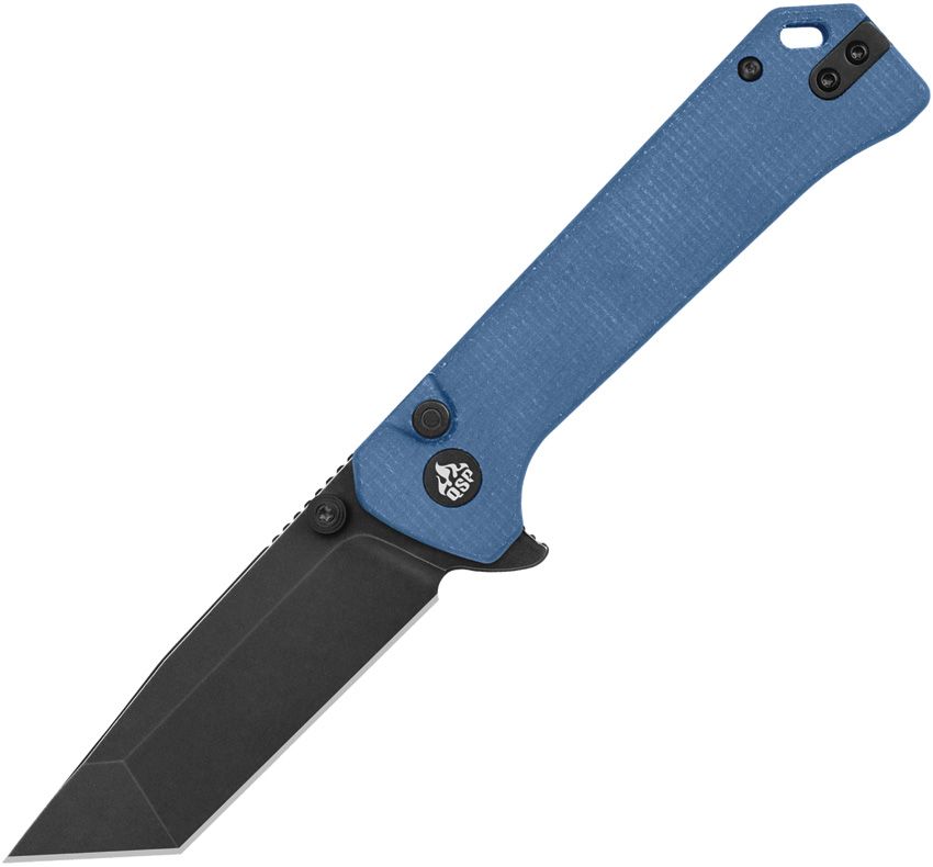 QSP Grebe Tanto Blue Micarta/BW