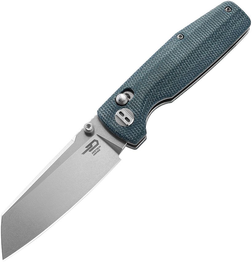 BESTECH KNIVES Slasher Blue Micarta/SW