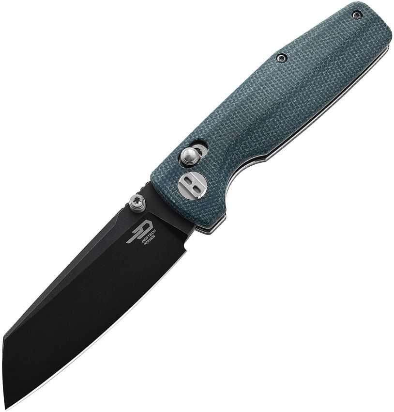 BESTECH KNIVES Slasher Blue Micarta/BW