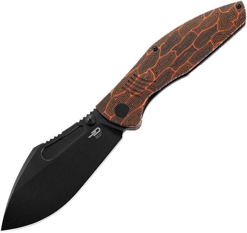 BESTECH KNIVES Lockness Black,Orange G-10/Black