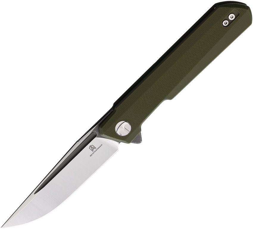 BESTECH KNIVES Bestechman Dundee OD Green G-10/TwoTone