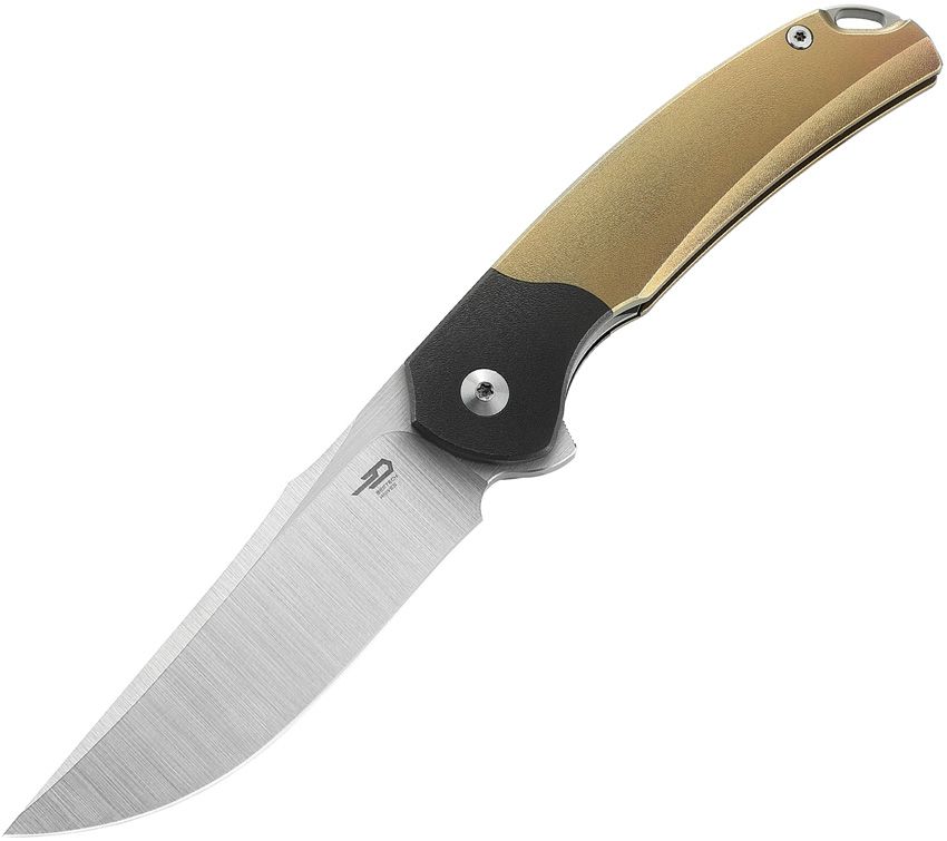 BESTECH KNIVES Supernova Gold Ti/Vertical Satin