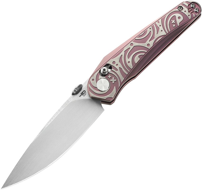 BESTECH KNIVES Mothus Bar-Lock Pink Ti/Vertical Satin