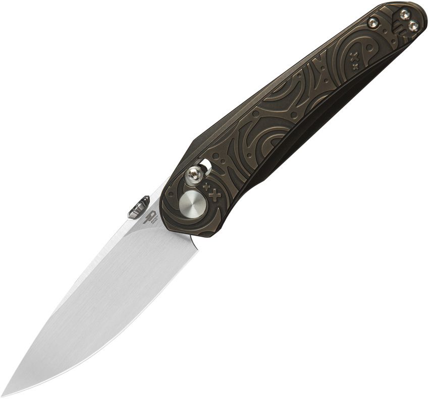 BESTECH KNIVES Mothus Bar-Lock Black/Bronze Ti/Vertical Satin
