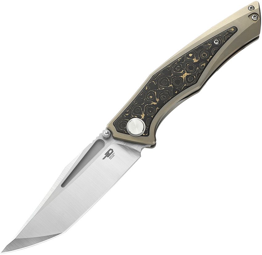 BESTECH KNIVES Togatta Damascus Copper CF/Satin