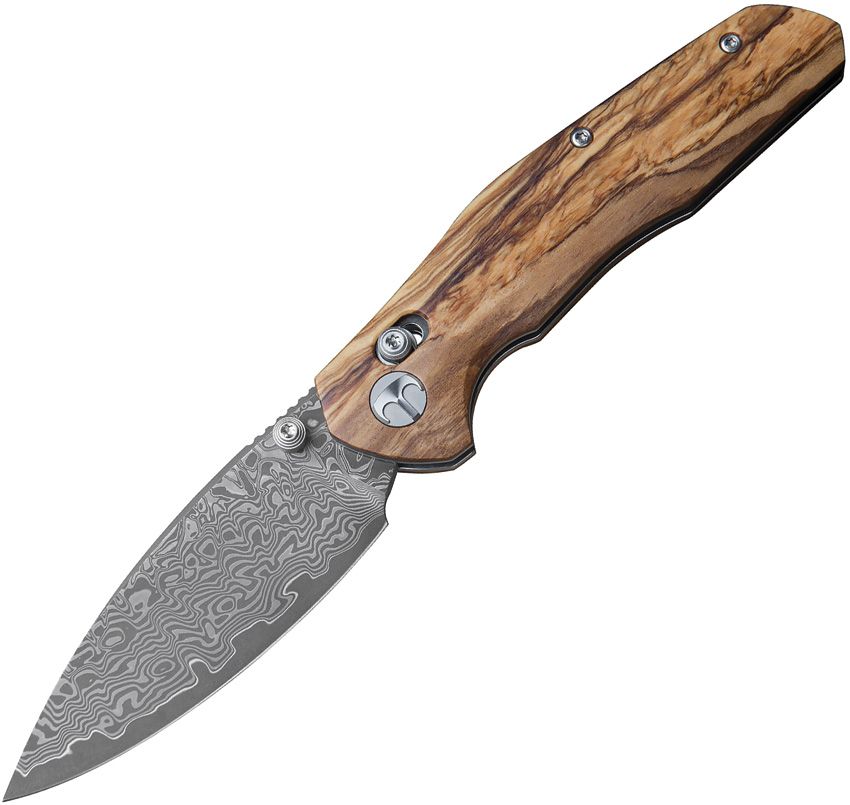 BESTECH KNIVES Ronan B-Lock Olive Wood/Damascus