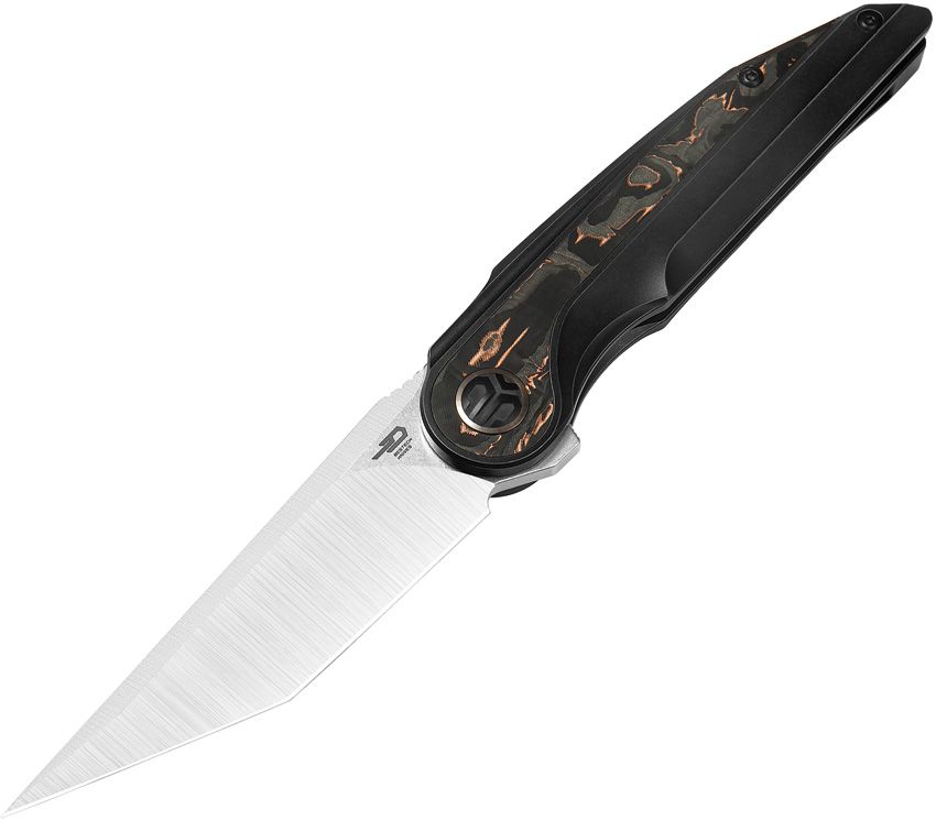BESTECH KNIVES Blind Fury Black Ti, Copper CF/Satin