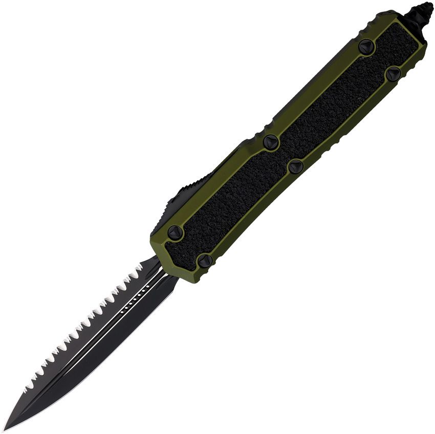 MICROTECH Makora D/E OTF OD Green/Textured Insert Serrated