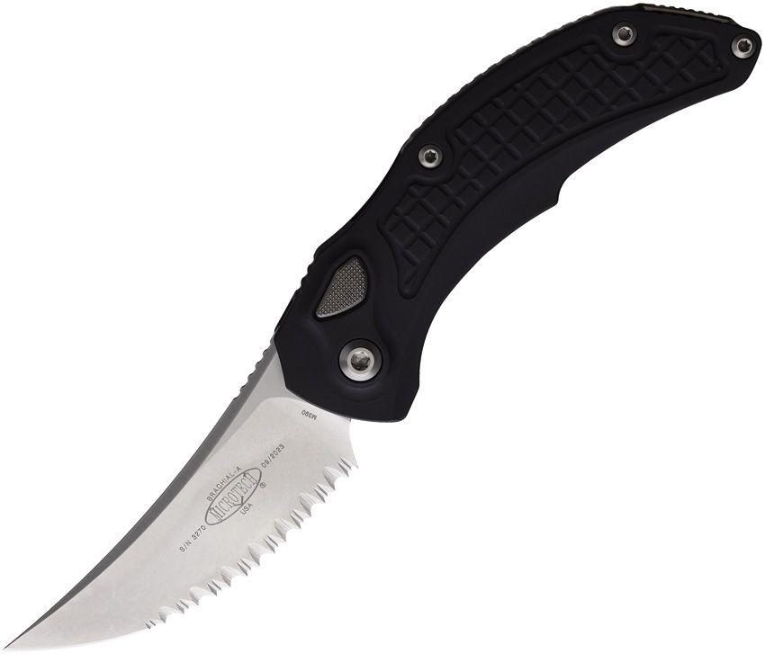 MICROTECH Auto Brachial S/E Black/SW Serrated