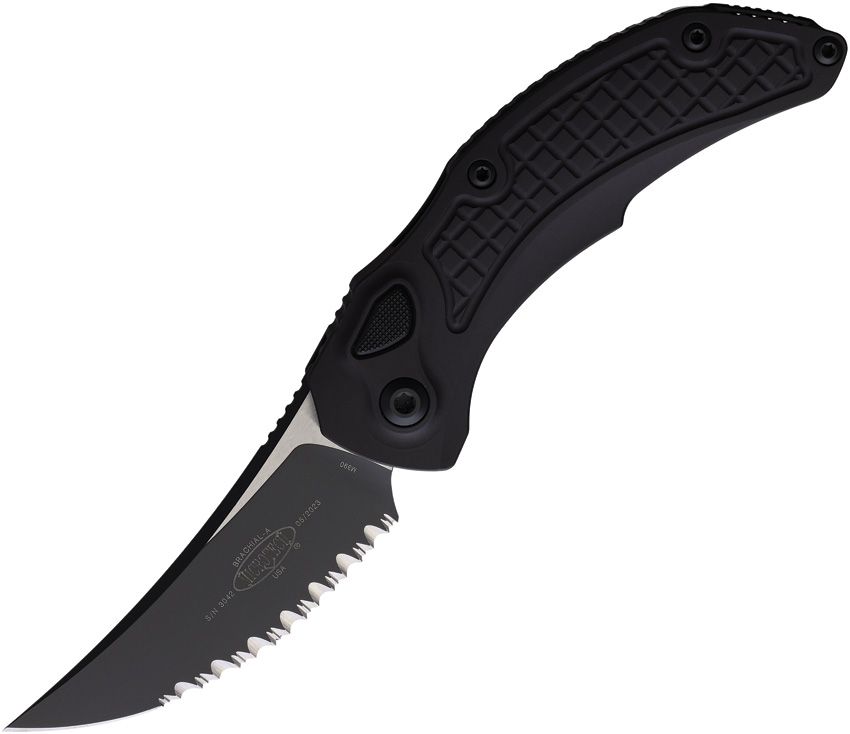 MICROTECH Auto Brachial S/E Black/Black Serrated