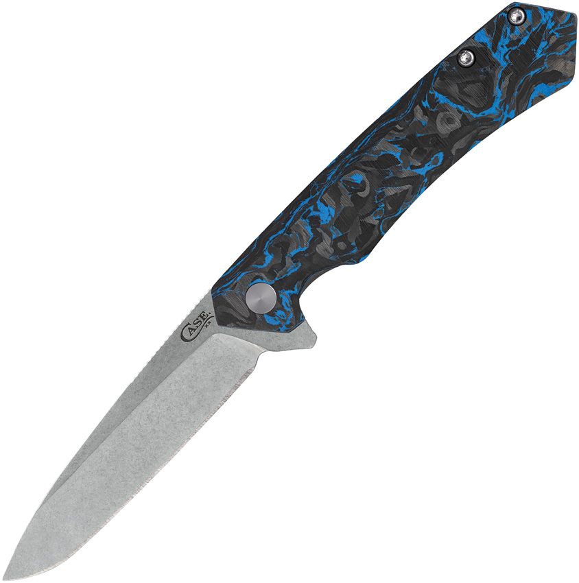 CASE CUTLERY Kinuza DropPoint Black,Blue CF/SW